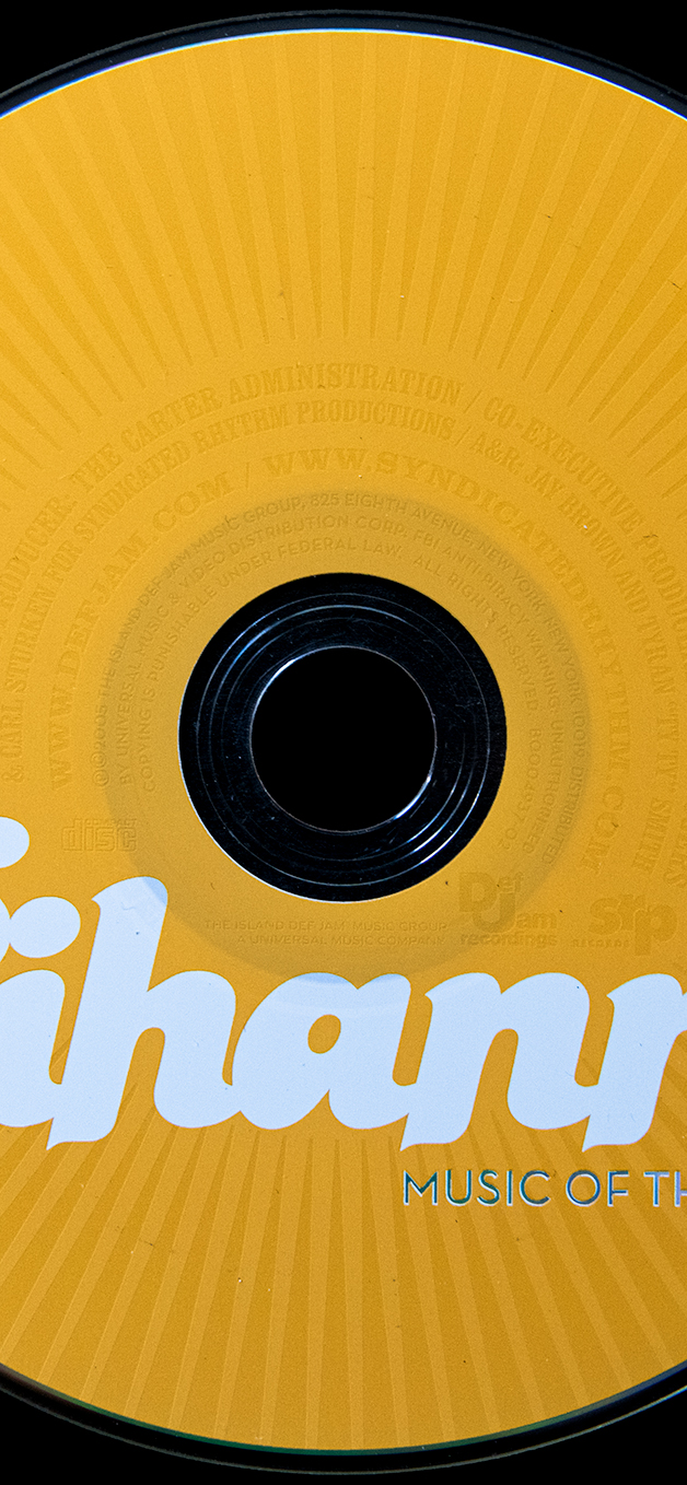 Rihanna's Music Of The Sun album disc.