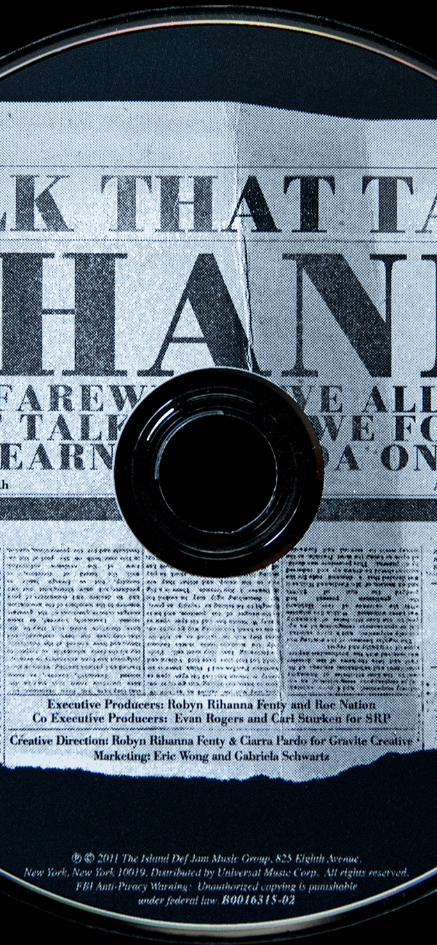 Rihanna's Talk That Talk album disc.